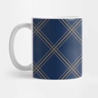 Gold Diamonds on Dark Royal Blue Mug